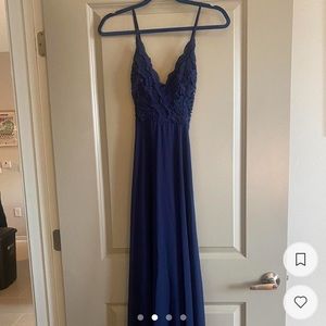 Dark blue formal gown